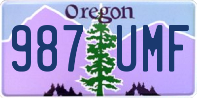 OR license plate 987UMF