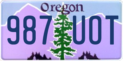 OR license plate 987UOT