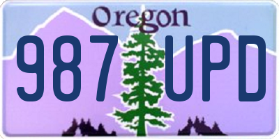 OR license plate 987UPD