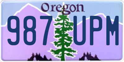 OR license plate 987UPM