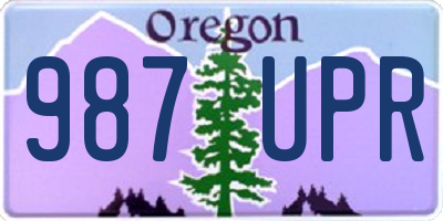 OR license plate 987UPR