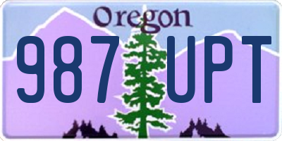 OR license plate 987UPT