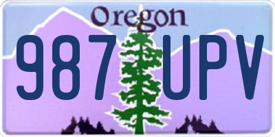 OR license plate 987UPV