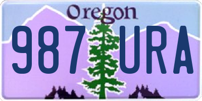 OR license plate 987URA