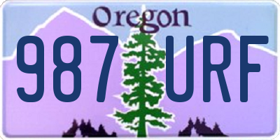 OR license plate 987URF