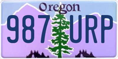 OR license plate 987URP