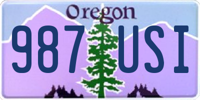 OR license plate 987USI