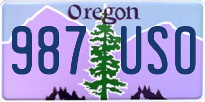 OR license plate 987USO