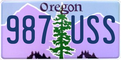 OR license plate 987USS
