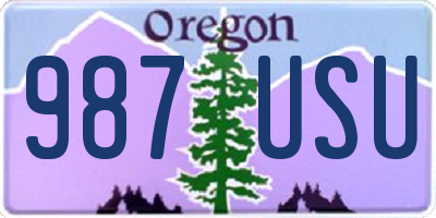 OR license plate 987USU