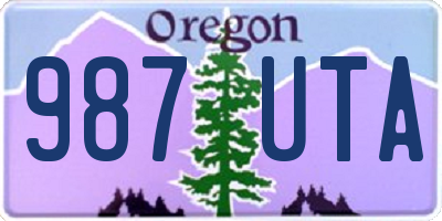 OR license plate 987UTA