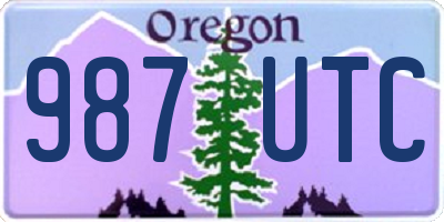 OR license plate 987UTC