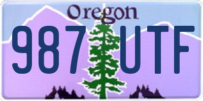OR license plate 987UTF