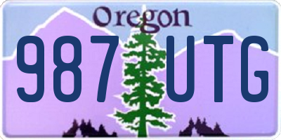 OR license plate 987UTG