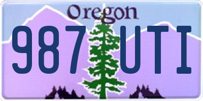 OR license plate 987UTI