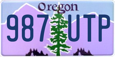 OR license plate 987UTP