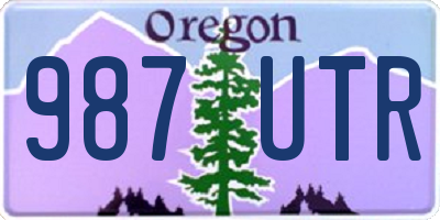 OR license plate 987UTR
