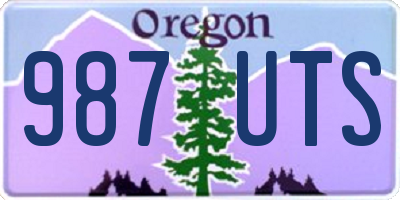 OR license plate 987UTS