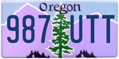 OR license plate 987UTT