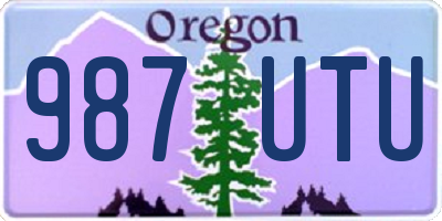 OR license plate 987UTU