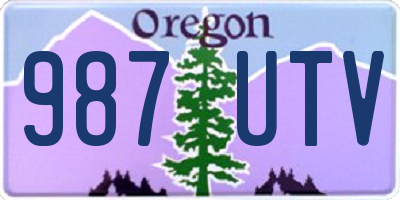OR license plate 987UTV