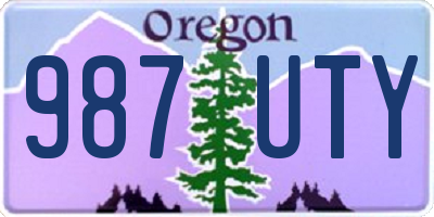 OR license plate 987UTY