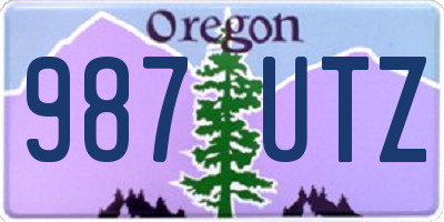 OR license plate 987UTZ
