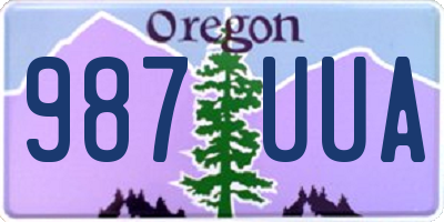 OR license plate 987UUA