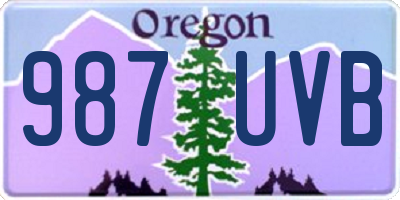 OR license plate 987UVB