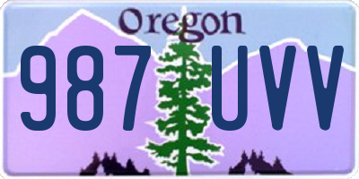 OR license plate 987UVV