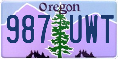 OR license plate 987UWT