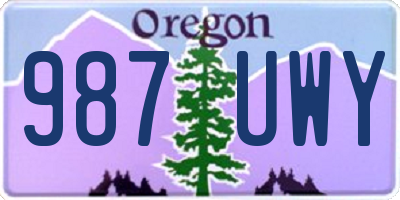 OR license plate 987UWY