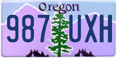 OR license plate 987UXH