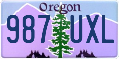 OR license plate 987UXL