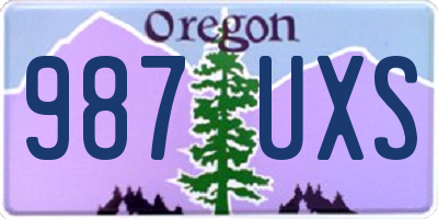 OR license plate 987UXS