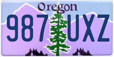 OR license plate 987UXZ