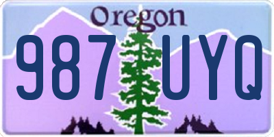 OR license plate 987UYQ