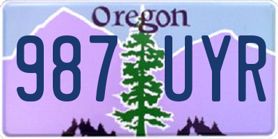 OR license plate 987UYR