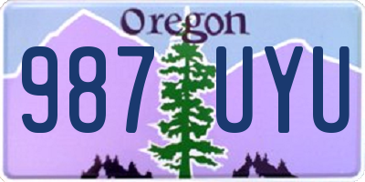 OR license plate 987UYU