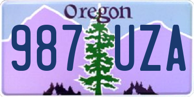 OR license plate 987UZA