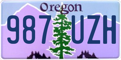 OR license plate 987UZH