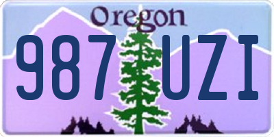 OR license plate 987UZI