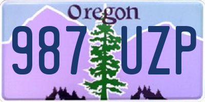 OR license plate 987UZP