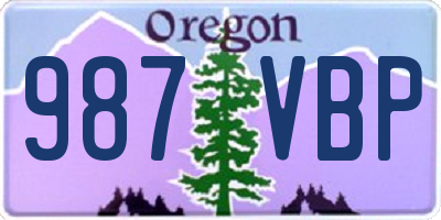 OR license plate 987VBP