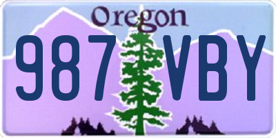 OR license plate 987VBY