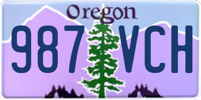 OR license plate 987VCH