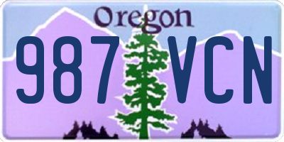 OR license plate 987VCN