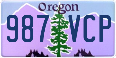 OR license plate 987VCP