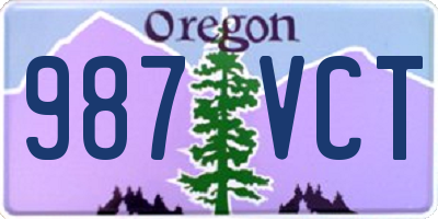 OR license plate 987VCT