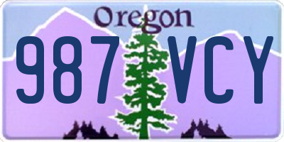 OR license plate 987VCY